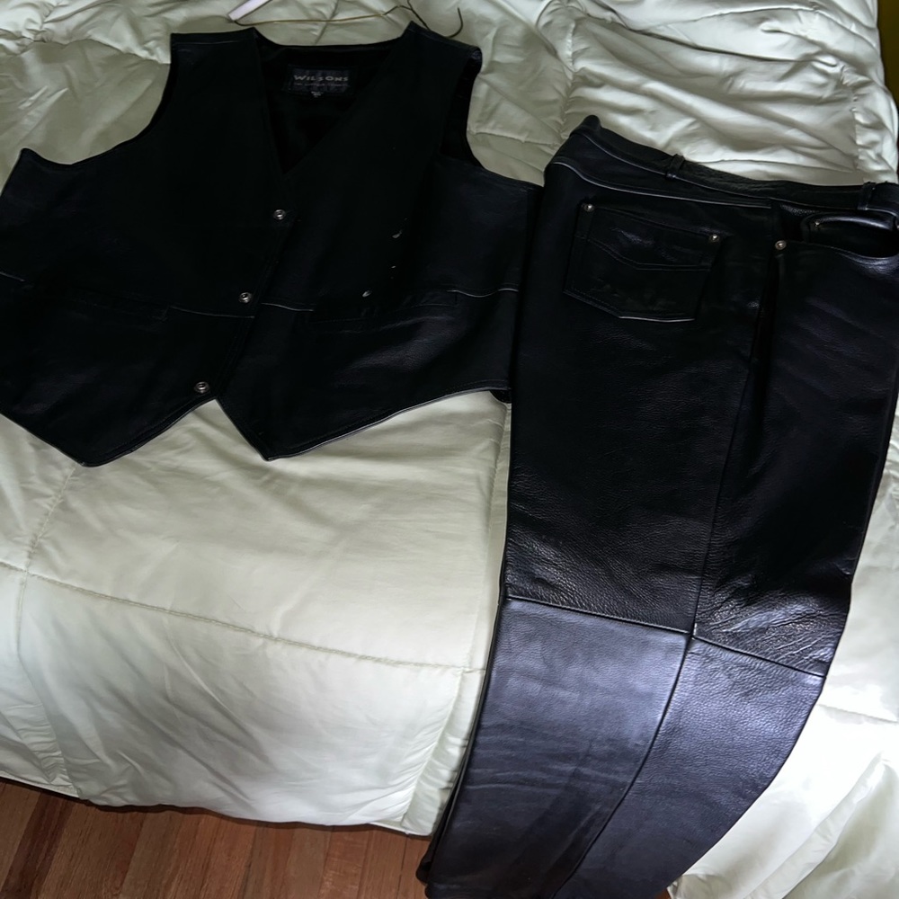 Men’s REAL LEATHER pants with Vest!